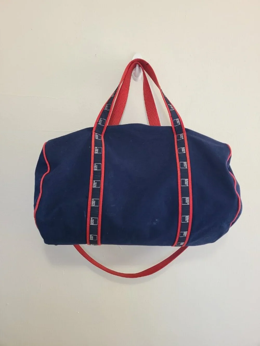 Scarborough & Tweed Canvas Duffle Banker Bag Blue Made in USA Goldman Sachs